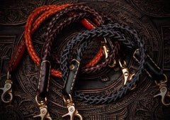 Cool Leather Braided Biker Chain Carp Wallet Chain for Chain Wallet Biker Wallet