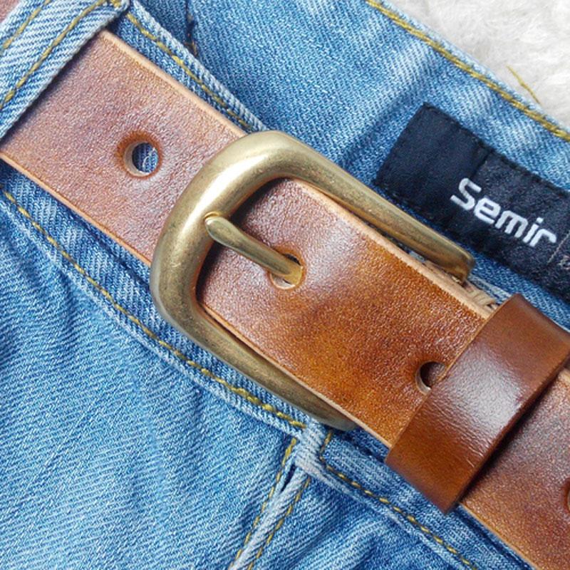 Handmade Leather Brown Mens Belt Leather Belt for Men