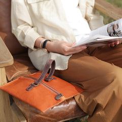 Unusual Handbags Soft Tan Leather Handbag Folded Clutch - Annie Jewel