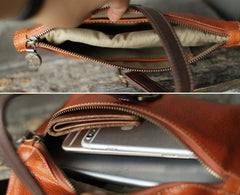 Unusual Handbags Soft Tan Leather Handbag Folded Clutch - Annie Jewel