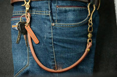 Handmade Leather Cool Punk Rock Wallet Chain Biker Trucker Wallet Chain Trucker Wallet Chain for Men