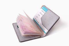 Handmade Leather Cute Womens Long Passport Wallet Travel Wallet for Women