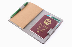 Handmade Leather Cute Womens Passport Wallet Long Travel Wallet for Women