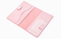 Handmade Leather Cute Womens Passport Wallet Long Travel Wallet for Women