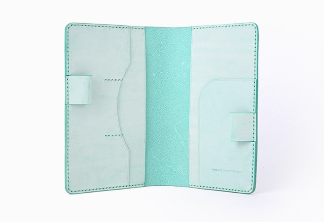 Handmade Leather Cute Womens Passport Wallet Long Travel Wallet for Women