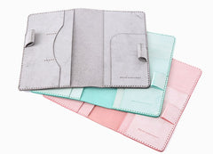 Handmade Leather Cute Womens Passport Wallet Long Travel Wallet for Women