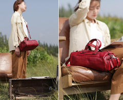 Soft Tan Leather Handbag Square Crossbody Bag Purse - Annie Jewel