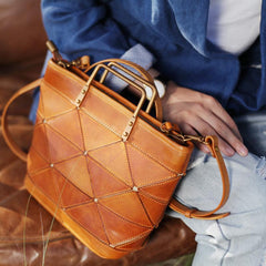 Tan Leather Handbag Small Tan Handbag Unusual Handbags Purses - Annie Jewel