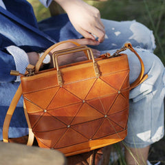 Tan Leather Handbag Small Tan Handbag Unusual Handbags Purses - Annie Jewel