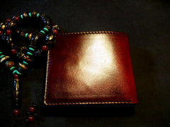 Handmade Leather Lion Tooled Mens billfold Wallet Cool Leather Wallet Slim Wallet for Men