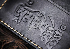 Handmade Leather Mah¨¡k¨¡la Tooled Mens Small Wallet Cool Leather Wallet billfold Wallet for Men