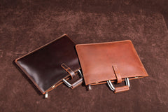 Handmade Leather Men Vintage Briefcase Handbag Laptop Bag For Men