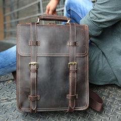 Handmade Leather Mens Backpack Travel Backpack Laptop Backpack for men