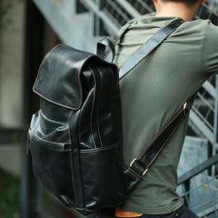 Handmade Leather Mens Backpacks Cool Travel Backpacks Laptop Backpack for men