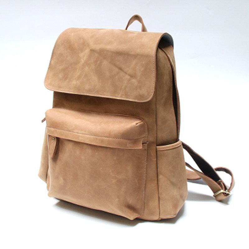 Handmade Leather Mens Backpacks Cool Travel Backpacks Laptop Backpack for men