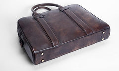 Handmade Leather Mens Briefcases Work Bag Laptop Bag Business Bag for Men