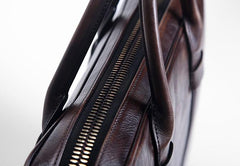 Handmade Leather Mens Briefcases Work Bag Laptop Bag Business Bag for Men
