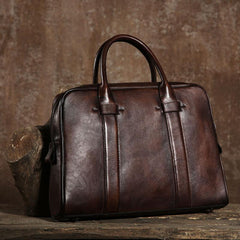 Handmade Leather Mens Briefcases Work Bag Laptop Bag Business Bag for Men