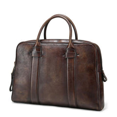 Handmade Leather Mens Briefcases Work Bag Laptop Bag Business Bag for Men