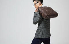 Handmade Leather Mens Briefcases Work Bag Laptop Bag Business Bag for Men