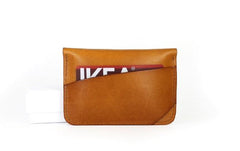 Handmade Leather Mens Card Wallets Front Pocket Wallet Small Change Wallets for Men