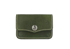 Handmade Leather Mens Change Wallet Card Wallet Front Pocket Wallets Small Wallets for Men