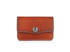 Handmade Leather Mens Change Wallet Card Wallet Front Pocket Wallets Small Wallets for Men