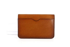 Handmade Leather Mens Change Wallet Card Wallet Front Pocket Wallets Small Wallets for Men