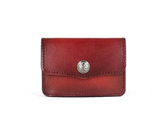 Handmade Leather Mens Change Wallet Card Wallet Front Pocket Wallets Small Wallets for Men