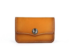 Handmade Leather Mens Change Wallet Card Wallet Front Pocket Wallets Small Wallets for Men