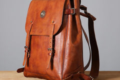 Cool Leather Mens Backpack Large Travel Backpack Hiking Backpack for Men