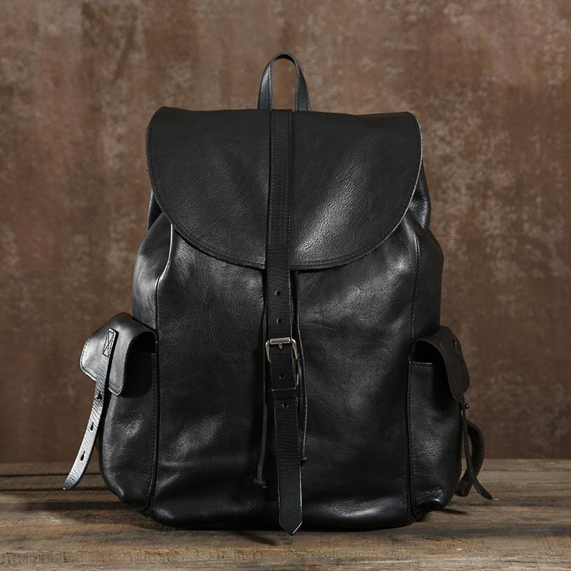 Leather Mens Cool Backpacks Large Travel Backpack Hiking Backpack for Men