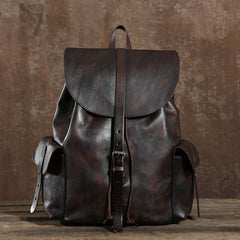 Leather Mens Cool Backpacks Large Travel Backpack Hiking Backpack for Men