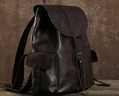 Leather Mens Cool Backpacks Large Travel Backpack Hiking Backpack for Men