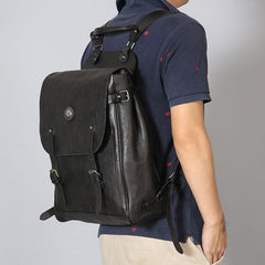 Cool Leather Mens Backpack Large Travel Backpack Hiking Backpack for Men