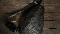 Leather Mens Cool Chest Bag Sling Bag Shoulder Sling Bag Travel Sling Bag for men
