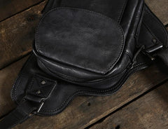 Leather Mens Cool Chest Bags Sling Bag Sling Shoulder Bag for men