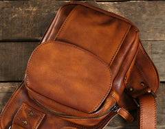 Leather Mens Cool Chest Bags Sling Bag Sling Shoulder Bag for men