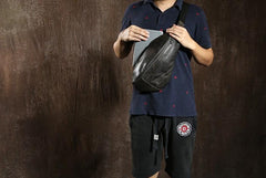 Leather Mens Cool Chest Bag Sling Bag Shoulder Sling Bag Travel Sling Bag for men