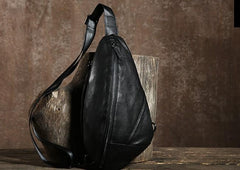 Leather Mens Cool Chest Bag Sling Bag Shoulder Sling Bag Travel Sling Bag for men