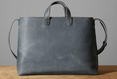 Handmade Leather Mens Cool Handbag Tote Shoulder Bag Work Bag Laptop Bag for Men