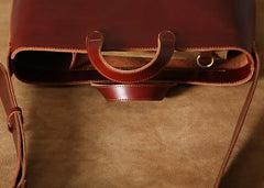 Handmade Leather Mens Cool Handbag Tote Shoulder Bag Work Bag Laptop Bag for Men