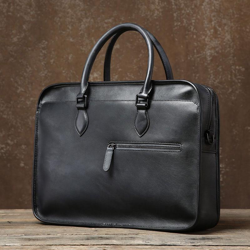 Leather Mens Cool Briefcase Shoulder Bag Work Bag Business Bag Laptop Bag for men
