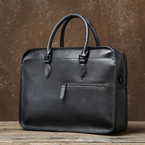 Leather Mens Cool Briefcase Shoulder Bag Work Bag Business Bag Laptop Bag for men