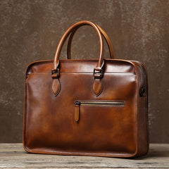 Leather Mens Cool Briefcase Shoulder Bag Work Bag Business Bag Laptop Bag for men