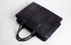 Vintage Cool Leather Mens Briefcase Work Bag Business Bags Laptop Bag for men