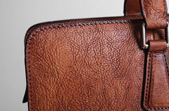 Vintage Cool Leather Mens Briefcase Work Bag Business Bags Laptop Bag for men