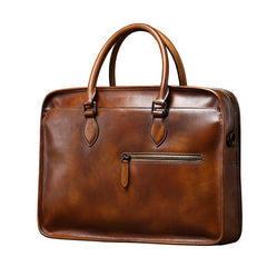 Leather Mens Cool Briefcase Shoulder Bag Work Bag Business Bag Laptop Bag for men