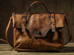 Vintage Leather Mens Cool Messenger Bag Work Bag Business Bag Laptop Bag for men