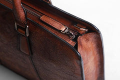 Vintage Cool Leather Mens Briefcase Work Bag Business Bags Laptop Bag for men